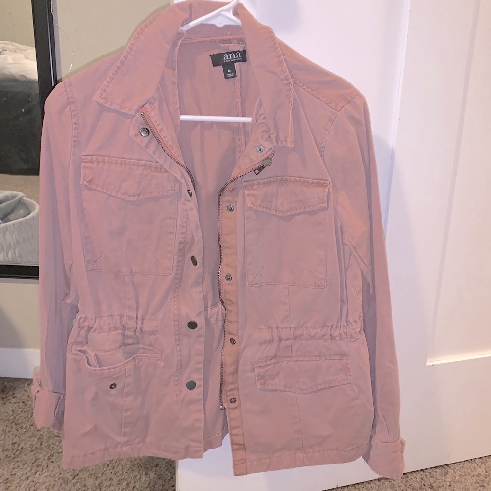 a.n.a Military Inspired Jacket Dusty Rose Color